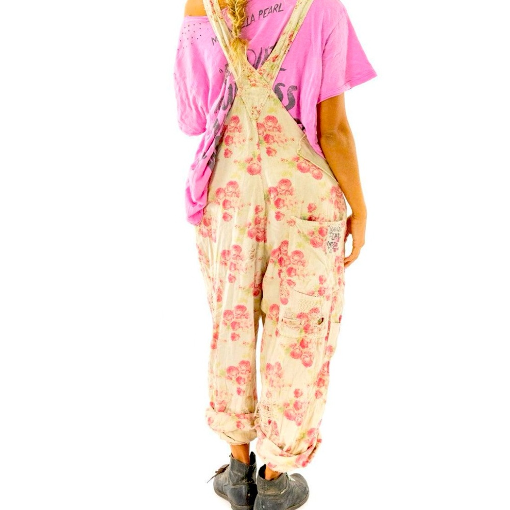 Magnolia Pearl Cotton Floral Print Daphne Overalls